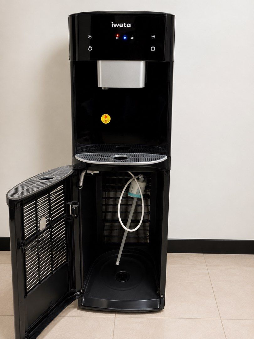 Iwata TOUCHFREE-UV Automatic Bottom Load Water Dispenser | Hot, Cold & Cool (Category: Water Purifiers & Dispensers) located in San Juan City. Submitted by luxe1101 (Listing ID 1453891526, Image 3). Description: - Automatic bottom load water dispenser - Touch-free hand sensor dispensing - Hot, cold, and cool water options - Built-in UV sterilization for hygiene - Convenient foot pedal operation - Easy bottle changes with bottom loading design - S