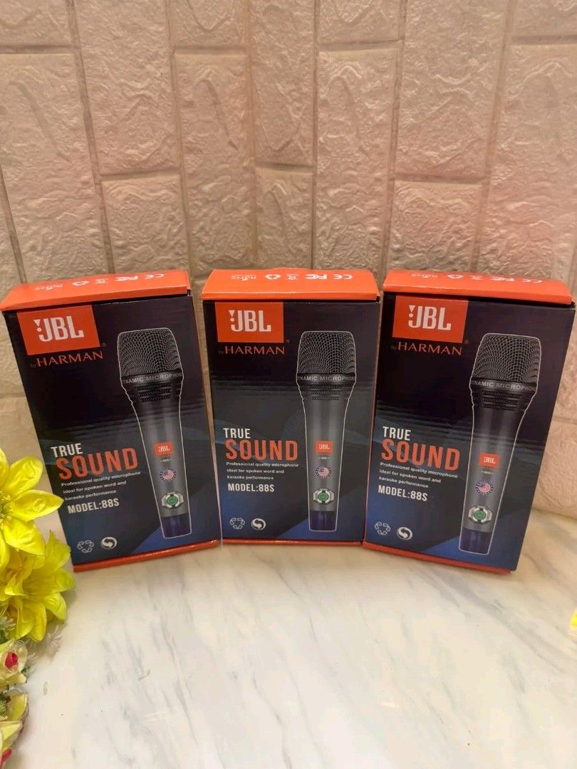 JBL Harman Vocal Microphone Model 88S (Category: Microphones) located in Manila. Submitted by marvieobordo (Listing ID 1453983999, Image 3). Description: - JBL Harman 88S Vocal Microphone - Perfect for singing and speaking - Comes with a long orange cable - Original box included - Multiple units available.