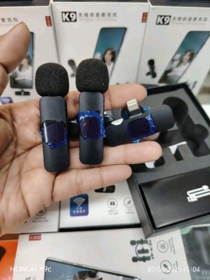 K9 Wireless Microphone Set for Phone (Category: Microphones) located in Manila. Submitted by marvieobordo (Listing ID 1453894576, Image 3). Description: - K9 Wireless Microphone Set - Includes 2 microphones and 1 receiver - Ideal for vlogging and phone audio recording - Simple plug-and-play setup - Original box included.