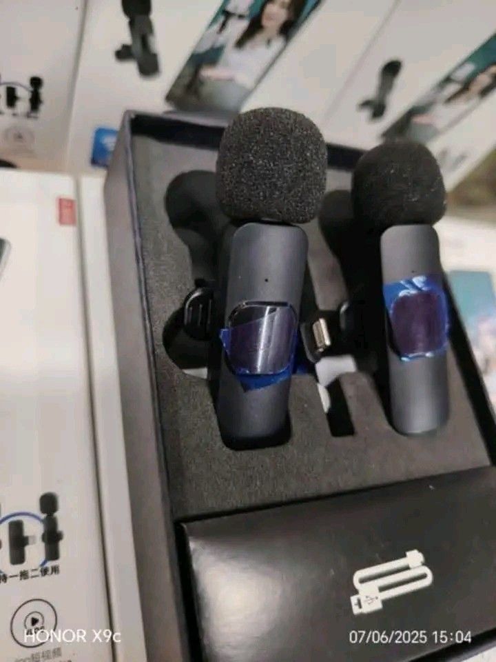 K9 Wireless Microphone Set for Phone (Category: Microphones) located in Manila. Submitted by marvieobordo (Listing ID 1453894576, Image 2). Description: - K9 Wireless Microphone Set - Includes 2 microphones and 1 receiver - Ideal for vlogging and phone audio recording - Simple plug-and-play setup - Original box included.