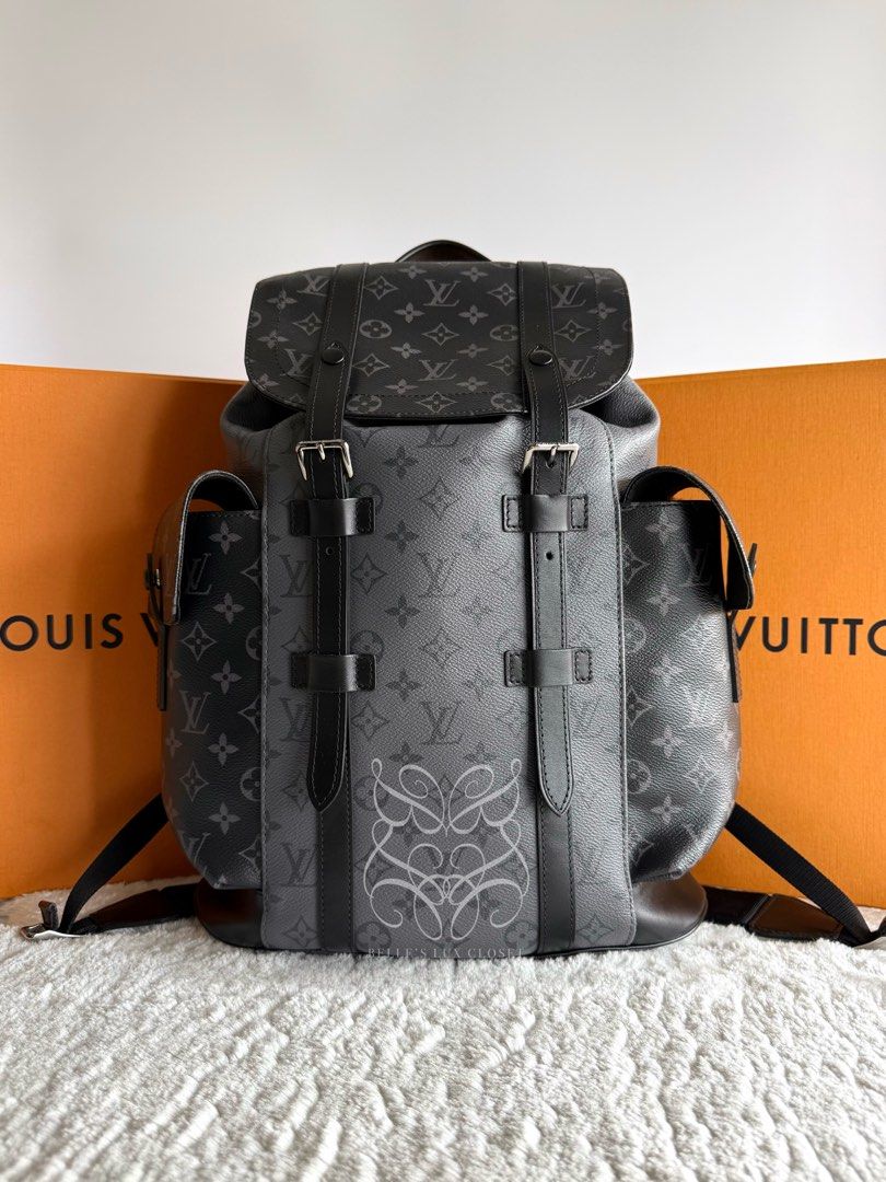 Louis Vuitton Christopher MM Backpack in Monogram Eclipse Canvas (Category: Luxury Bags & Wallets) located in Paranaque City. Submitted by belles_lux_closet (Listing ID 1453957192, Image 2). Description: AUTHENTIC CHRISTOPHER MM BACKPACK IN MONOGRAM ECLIPSE CANVAS (Microchipped & Full Set) ✅ 100% Guaranteed Authentic ✅ Microchipped ✅ Excellent Condition, Rank A ✅ Comes with dust bag and paper bag ✅ Retails at ~Php 230,000 in-stores, selling for o