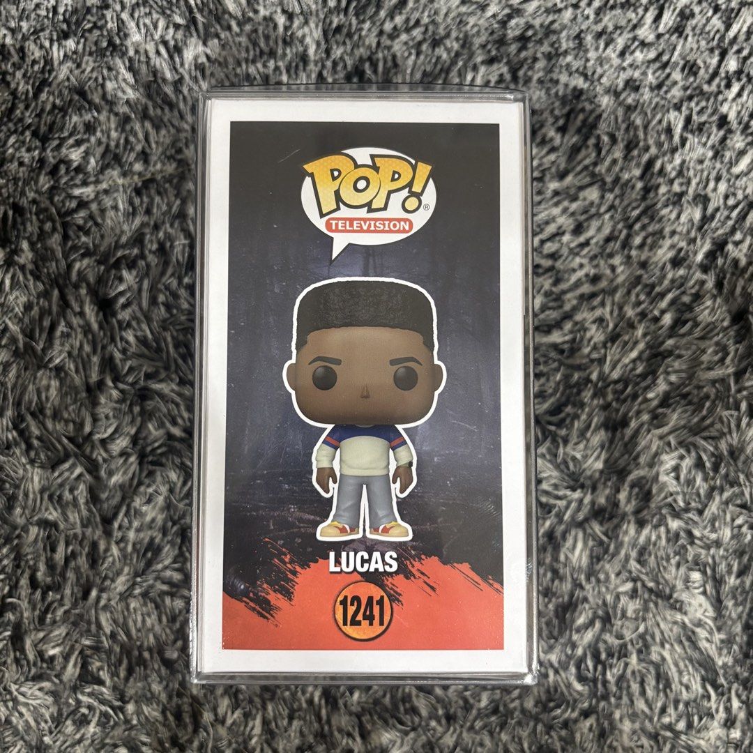 Lucas Stranger Things Funko Pop #1241 (Category: Figurines & Statues) located in Pasig City. Submitted by dr1zzy (Listing ID 1453854143, Image 3). Description: - Funko Pop! Vinyl Figure: Lucas from Stranger Things - Condition: 10/10 with protector.