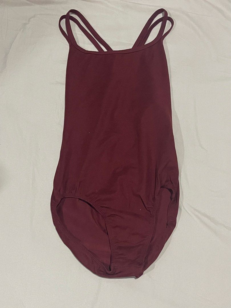 Maroon Leotard with Criss-Cross Back Strap (Category: Activewear) located in Manila. Submitted by ceeejdec (Listing ID 1453929540, Image 1). Description: .