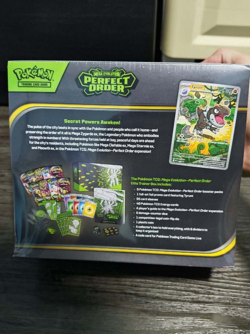 Mega Evolution Perfect Order (Category: Card Boxes & Cases) located in Singapore. Submitted by gjy23 (Listing ID 1453940398, Image 2). Description: Brand New Meet up only .