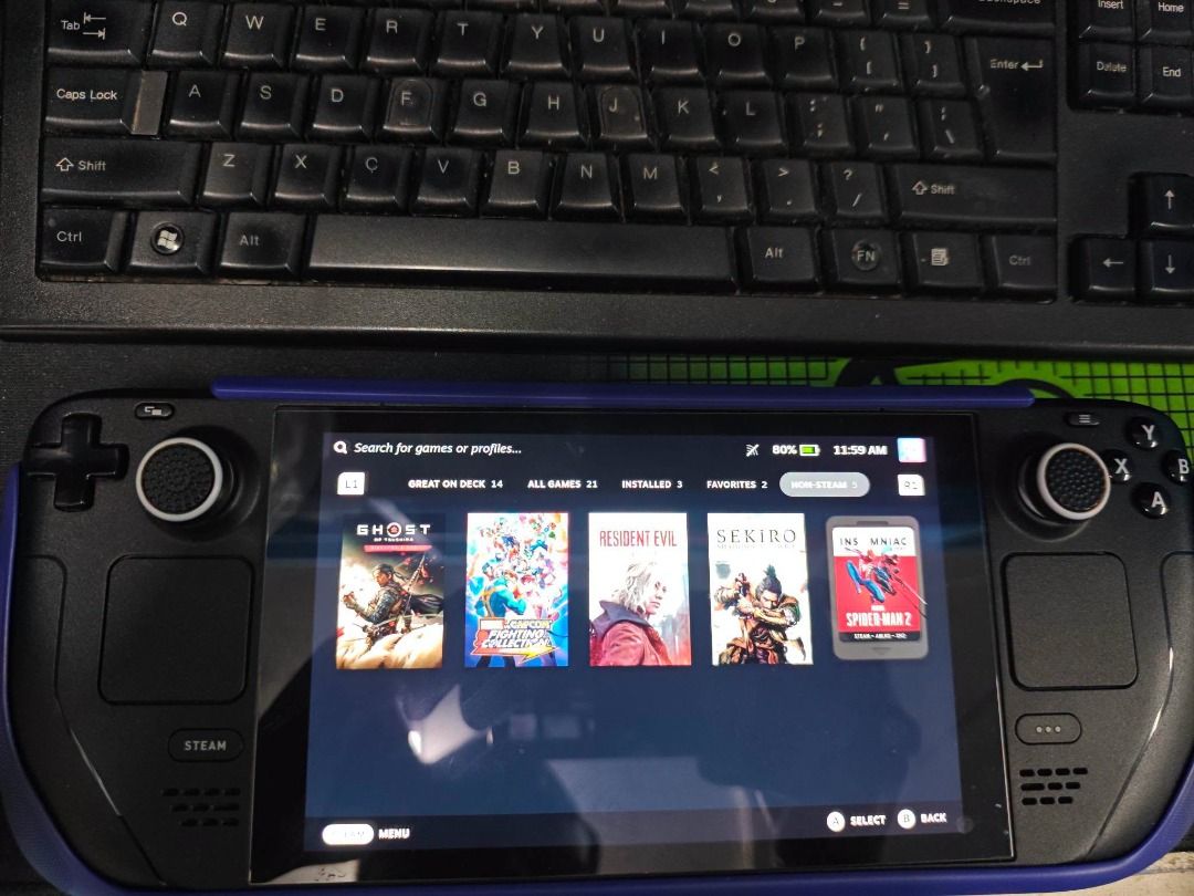 (Negotiable)Steam Deck LCD 512 (Category: Others) located in Caloocan City. Submitted by anotherdayanotherdollar (Listing ID 1453827183, Image 1). Description: DONT MAKE OFFER IF HND NMAN BIBILI SAYANG PO ORAS FIX 19K NO LP INCLUSION SKULL AND CO CASE SKULL AND CO POUCH THUMB GRIP UNIT AND CHARGER GAMES WUKONG GHOST OF TSUSHIMA MARVEL SUPERHEROES HADES 2 RESIDENT EVIL REQUIEM SPIDERMAN 2 SEKIRO WITH DOWNLOADABLE STEAM GAMES.