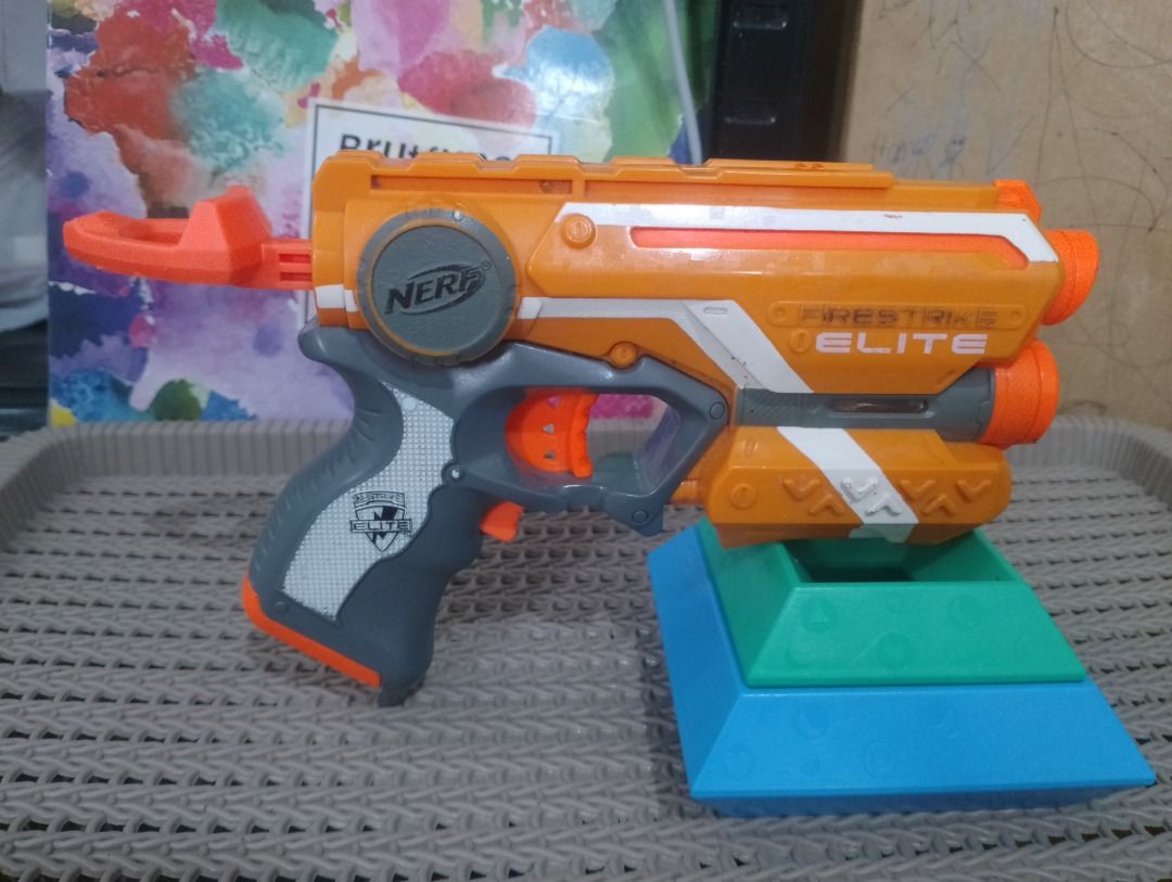 NERF N-Strike Elite Firestrike (Category: Action & Battle Toys) located in Caloocan City. Submitted by wildfire.e8724f (Listing ID 1454000574, Image 1). Description: FOR SALE: NERF N-Strike Elite Firestrike Price: ₱300 negotiable Location: Porac, Pampanga DETAILS: - Working single-shot pistol - Working LED light - needs 1x AAA battery - Pull before fire - Perfect backup/secondary blaster PM for meet up Angeles/Porac.