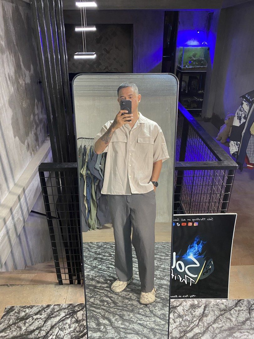 Niko and.. Open Collar Oversized Shirt (Category: Formal Shirts) located in Solano. Submitted by solothrifting (Listing ID 1453815408, Image 2). Description: Niko and.. Open Collar Oversized Shirt Condition: 9.5/10 Size on tag: 3, fits XL Length x Width: 28x25 Model: 5'10.
