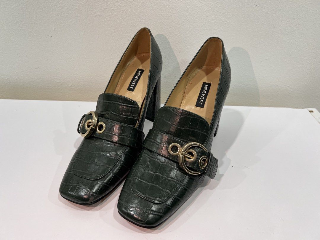 Nine west loafer heels (Category: Heels) located in Manila. Submitted by threadtressure (Listing ID 1453954967, Image 1). Description: Nine West Urilla High Heeled Loafers size 7.5 (US). Used less than 5 times Condition: 9/10 No issues.