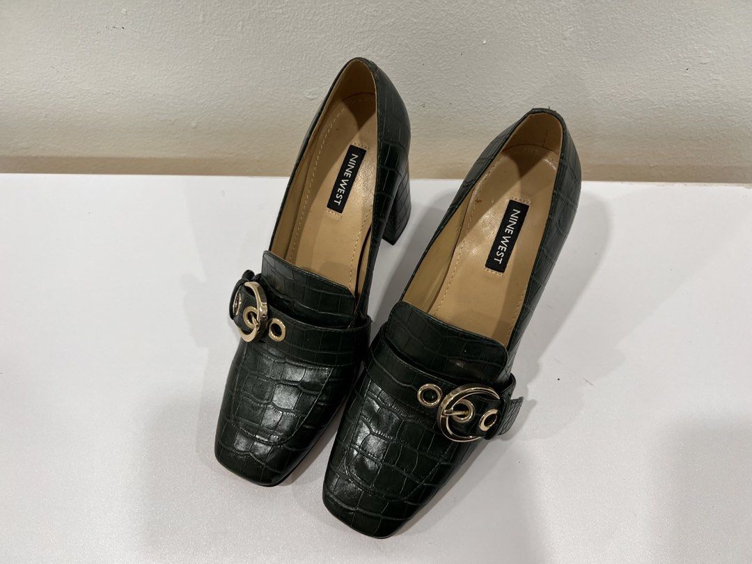 Nine west loafer heels (Category: Heels) located in Manila. Submitted by threadtressure (Listing ID 1453954967, Image 2). Description: Nine West Urilla High Heeled Loafers size 7.5 (US). Used less than 5 times Condition: 9/10 No issues.
