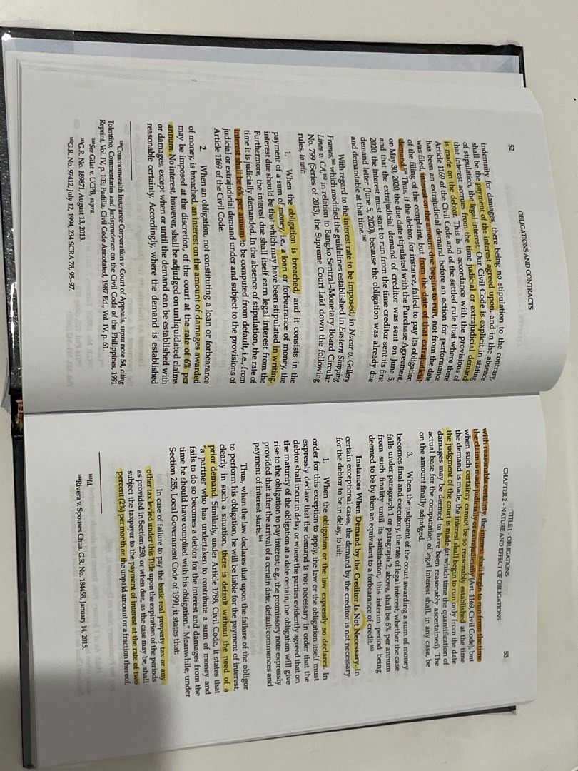 Obligations and Contracts 2024 (Category: Textbooks) located in Manila. Submitted by everafters (Listing ID 1453948198, Image 2). Description: 60 pages highlighted 2024 Edition original price: 1750 Authors: Ulpiano P. Sarmiento III & Joseph Ferdinand M. Dechavez .