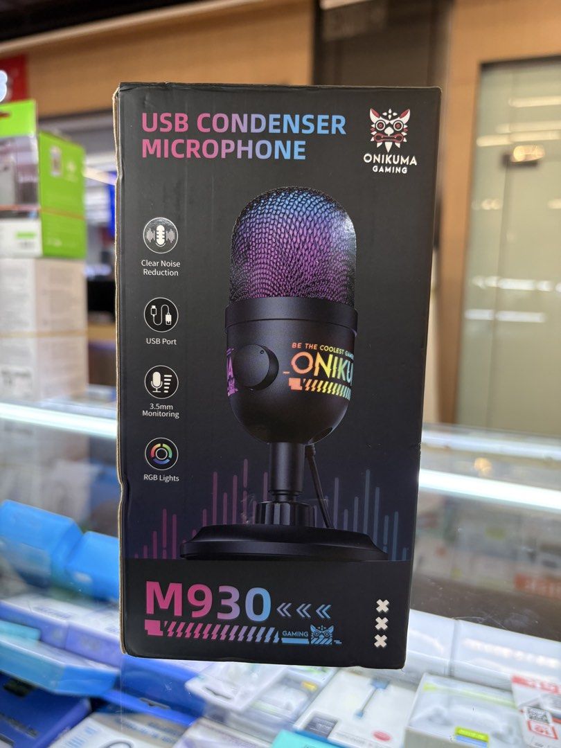 Onikuma Gaming USB CONDENSER MICROPHONE (Category: Computer Keyboard) located in Taguig. Submitted by grassyyieeebeyb (Listing ID 1453917030, Image 1). Description: Usb condenser microphone Onikuma gaming brand.
