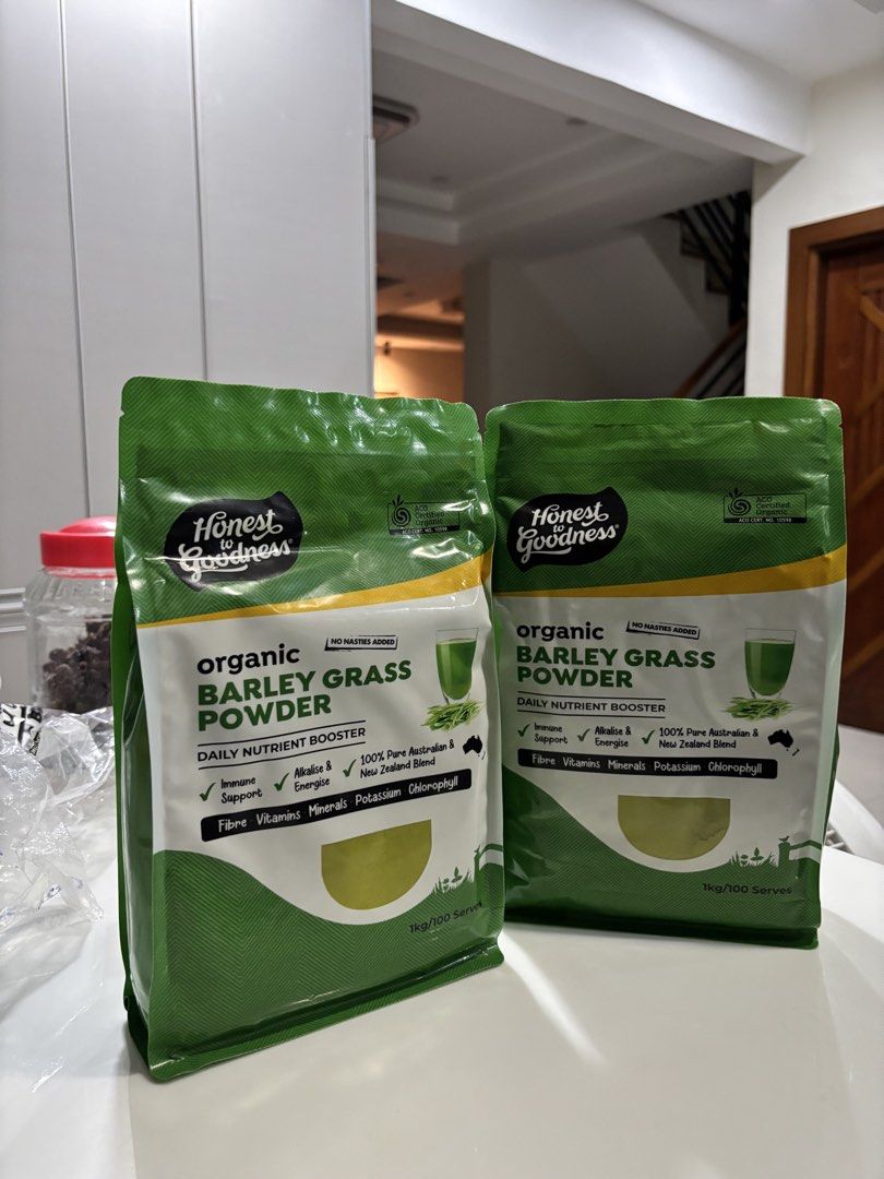 Organic Barley (Category: Health Food, Drinks & Tonics) located in Malolos. Submitted by littleakira (Listing ID 1453885411, Image 1). Description: 🌿 Honest to Goodness Organic Barley Grass Powder for only 3,500 ✅ 1kg | 100 Servings ✅ 100% Organic, Pure, and Natural ✅ No added preservatives ✅ No added fillers ✅ No anti-caking agents ✅ No artificial colors or flavors ✅ Non-GMO ✅ Certified Organic by ACO (Australian Certified Organic) ✅ Imported f