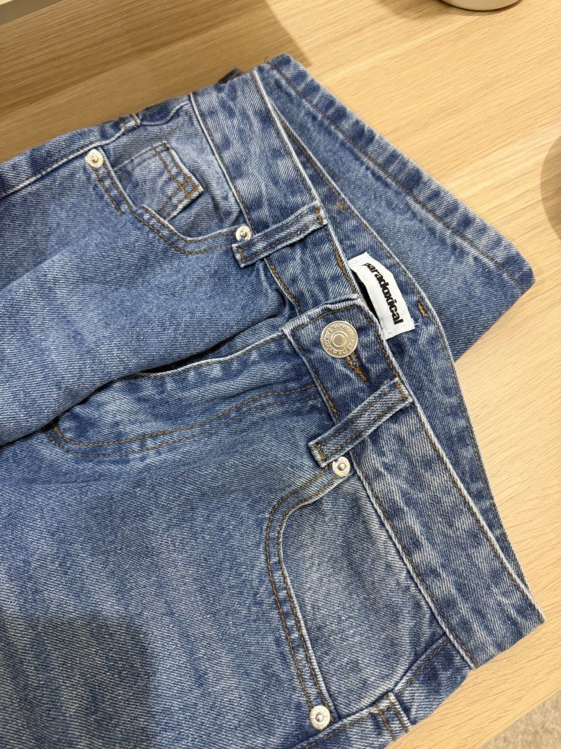 Paradoxical Straight Cut Jeans (Category: Jeans) located in Makati City. Submitted by declutterwithella (Listing ID 1453867967, Image 3). Description: Bought from paradoxical on Tiktok Used once only Size medium Vintage wash.