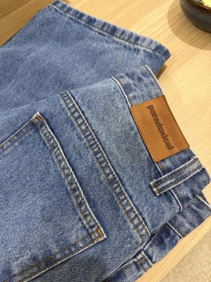 Paradoxical Straight Cut Jeans (Category: Jeans) located in Makati City. Submitted by declutterwithella (Listing ID 1453867967, Image 2). Description: Bought from paradoxical on Tiktok Used once only Size medium Vintage wash.