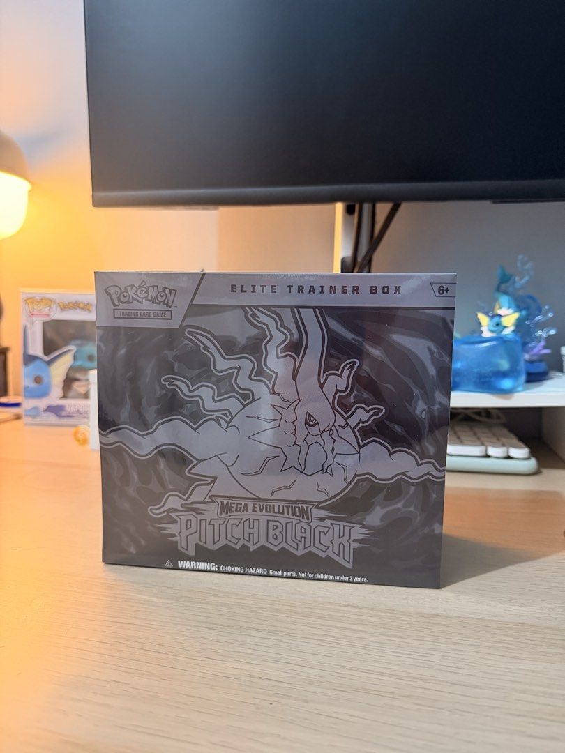 Pokemon TCG Mega Evolution Pitch Black Elite Trainer Box Sealed (Category: Card Boxes & Cases) located in Manila. Submitted by ellede32655 (Listing ID 1453965402, Image 1). Description: - Sealed Pokemon TCG Mega Evolution Pitch Black Elite Trainer Box - Includes 9 booster packs - Comes with a special promo card - Features dice and energy cards - Great for both collectors and players - A rare and sought-after item.