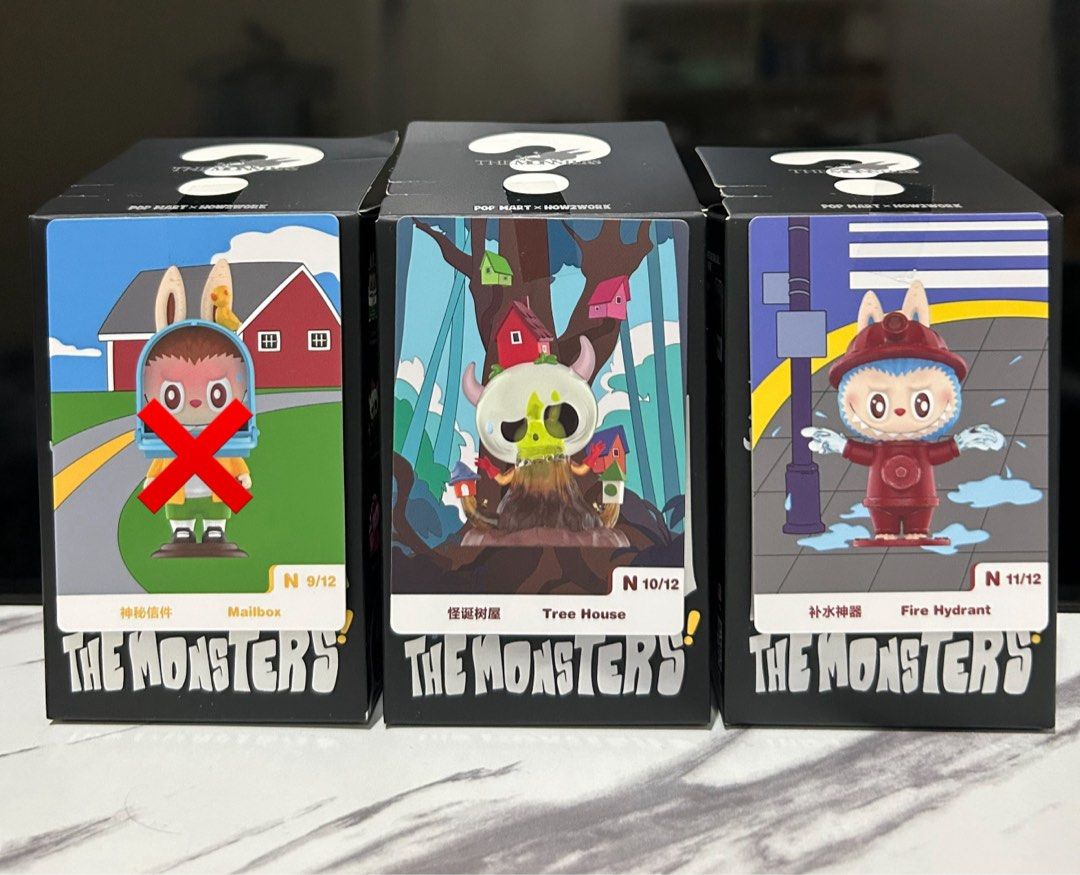 Pop Mart Labubu Figures (Category: Designer & Blind Box Toys) located in Pasig City. Submitted by xiara (Listing ID 1453812855, Image 1). Description: - Original Pop Mart Labubu Almost Hidden Figures - Box opened, sealed foil.