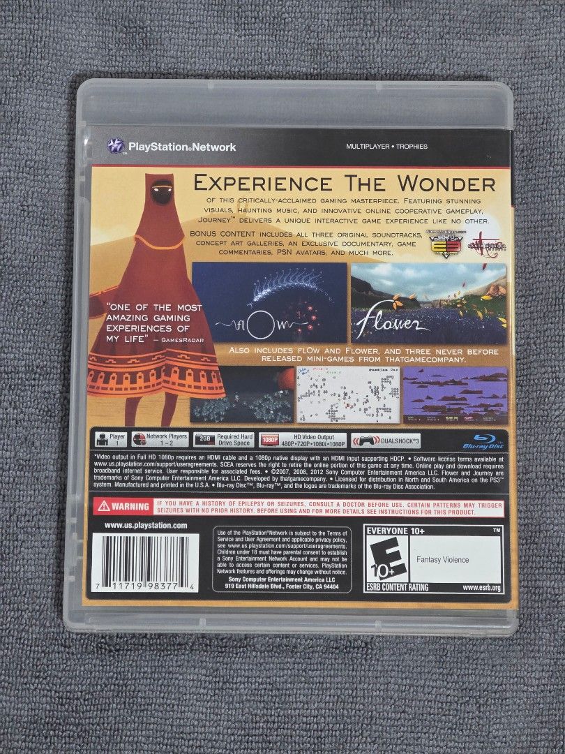PS3 - Journey Collector's Edition (Category: PlayStation) located in Legazpi City. Submitted by fnexpress (Listing ID 1453904179, Image 2). Description: Journey Collector's Edition for Playstation 3 (PS3) ✅️ Complete with Manual and Inserts (CIB) ✅️ Tested and working ✅️ Actual photo posted 📍Meetups: Legazpi City, Albay - SM Legazpi - Ayala Malls Legazpi - LCC Legazpi - UST Legazpi If buyer is outside of Legazpi City, item can be shipped via: - 
