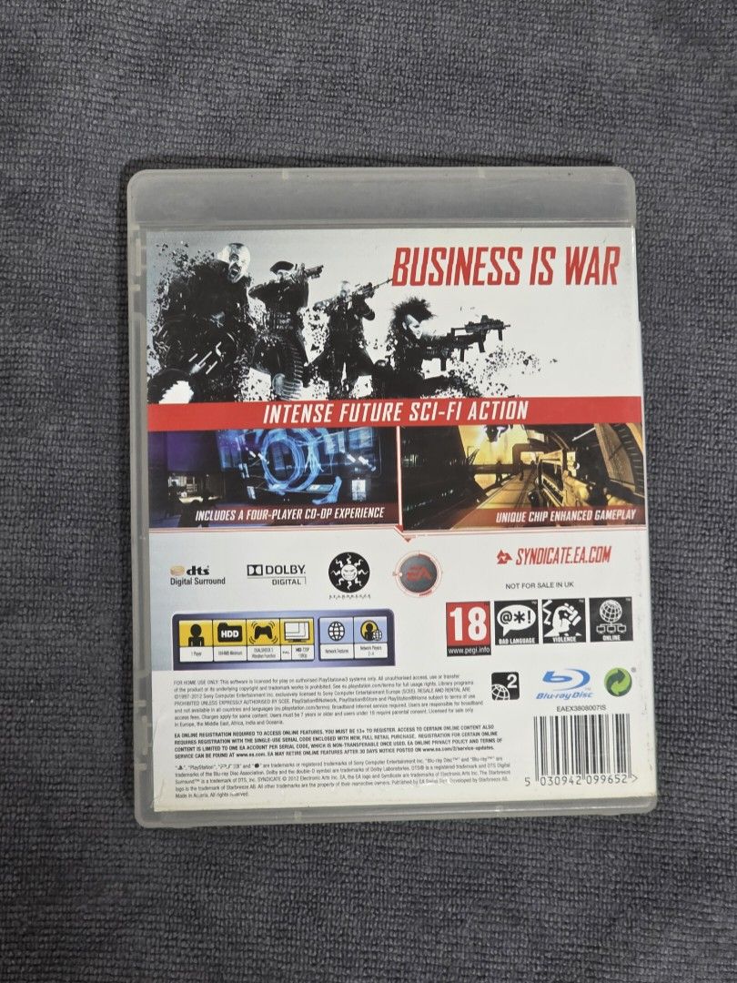 PS3 - Syndicate (Category: PlayStation) located in Legazpi City. Submitted by fnexpress (Listing ID 1453844204, Image 2). Description: Syndicate for Playstation 3 (PS3) ✅️ Contains insert ✅️ Tested and working ✅️ Actual photo posted 📍Meetups: Legazpi City, Albay - SM Legazpi - Ayala Malls Legazpi - LCC Legazpi - UST Legazpi If buyer is outside of Legazpi City, item can be shipped via: - J&T - LBC *Shipping fee will be shouldered by the buyer.