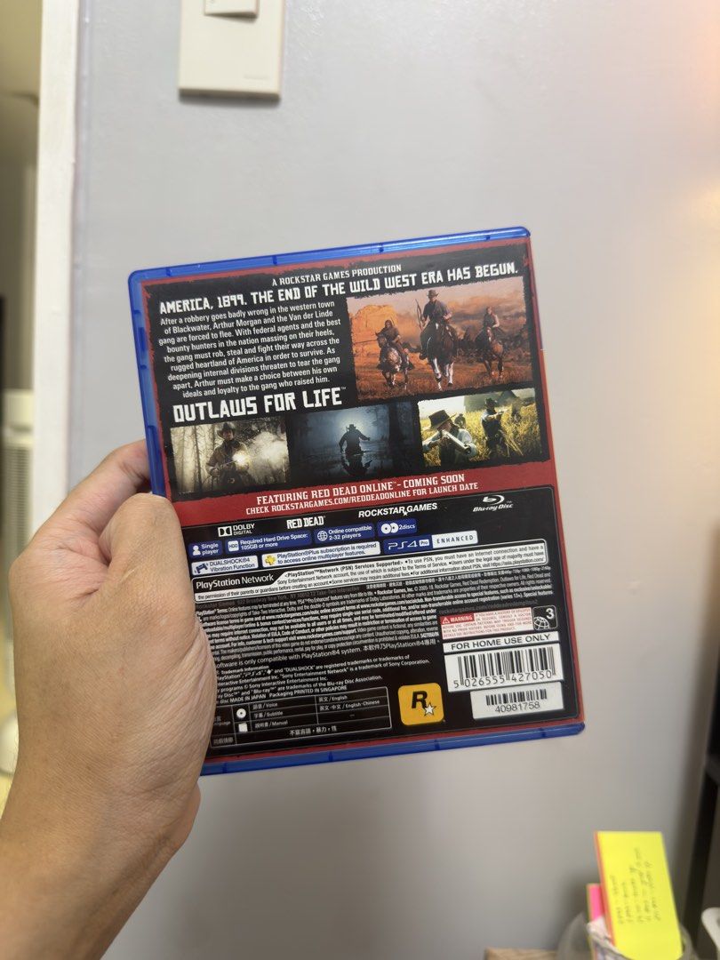 PS4 Red Dead Redemption 2 CD Game (Category: PlayStation) located in Pasig City. Submitted by robbiseraphin (Listing ID 1453968773, Image 2). Description: 🎮 Selling: Red Dead Redemption 2 for the PS4 💰 For only 900 php! —————— 📱PM me if you have any questions .