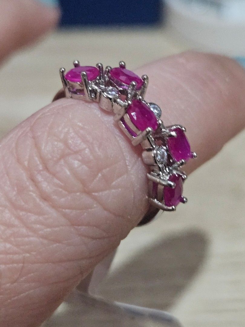 Ruby Stone Sattelite Band Ring (Category: Rings) located in Cainta. Submitted by Kahi0410 (Listing ID 1453840556, Image 3). Description: Natural Stone Platinum filled setting Adjustable ring Non fade Hypoallergenic Safe for acidic, sensitive skin.