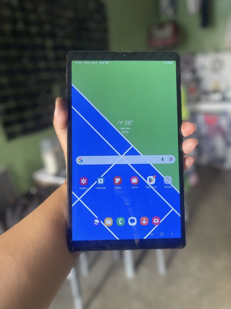 Samsung Tab A 7 lite (Category: Android) located in Quezon City. Submitted by samsunggadgethub (Listing ID 1453906865, Image 1). Description: 🍀SAMSUNG GALAXY TAB A7 Lite🍀 ✅ORIGINAL 🌸gaming Tab / Online Class/ Movie Marathon/ Business- POS/ 🌸 P2,800 Update upto ANDROID 14 ✅✅✅✅✅⭐️⭐️⭐️⭐️⭐️⭐️ 8.7 inches ! with sim/ Sd Card Slot Octa Core 🫶3/32 Gb 🫶facerecognition 🫶Type C charger 🫶5100mAh battery 🫶Wifi / data 🫶Text /Call Can download Heavy A