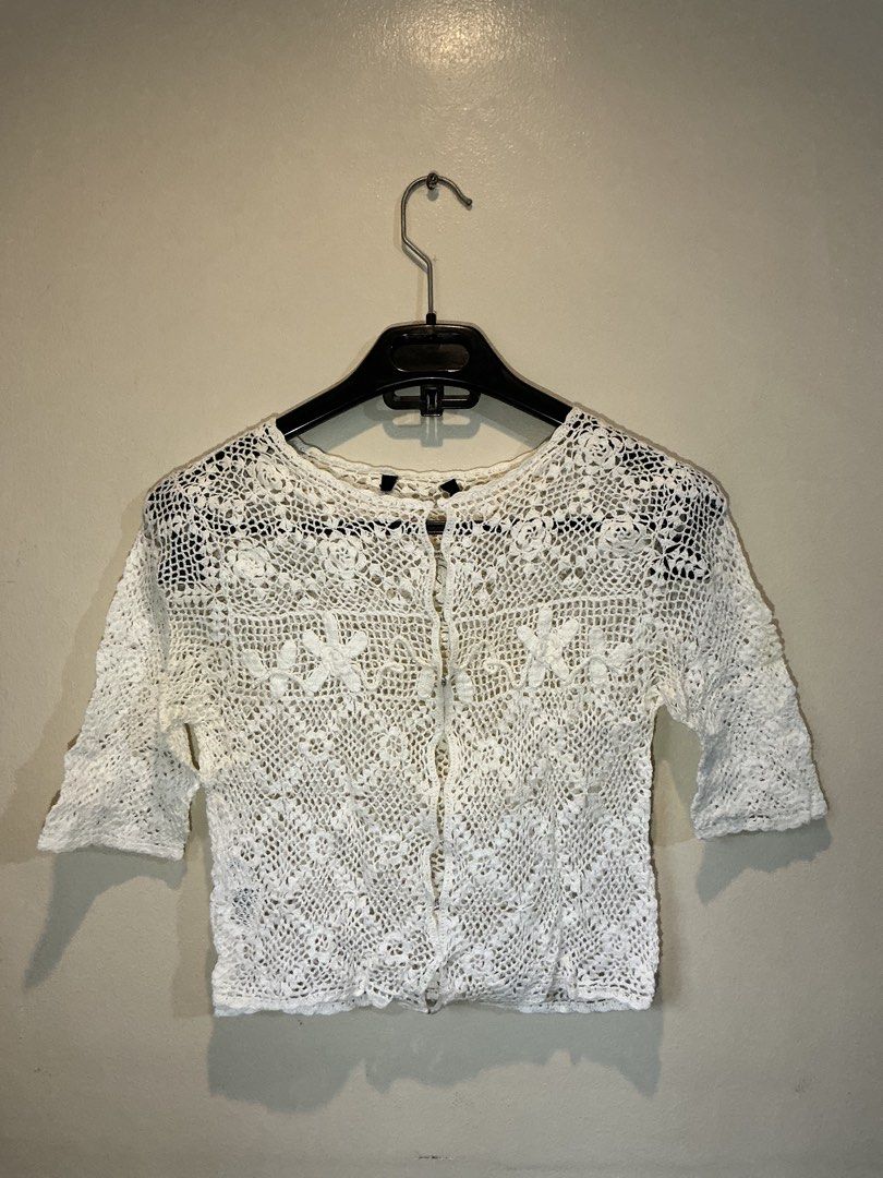 MANGO White Hand-Crochet Lace Cardigan (Category: Others Tops) located in Quezon City. Submitted by shopabilitymnl (Listing ID 1453915361, Image 2). Description: .