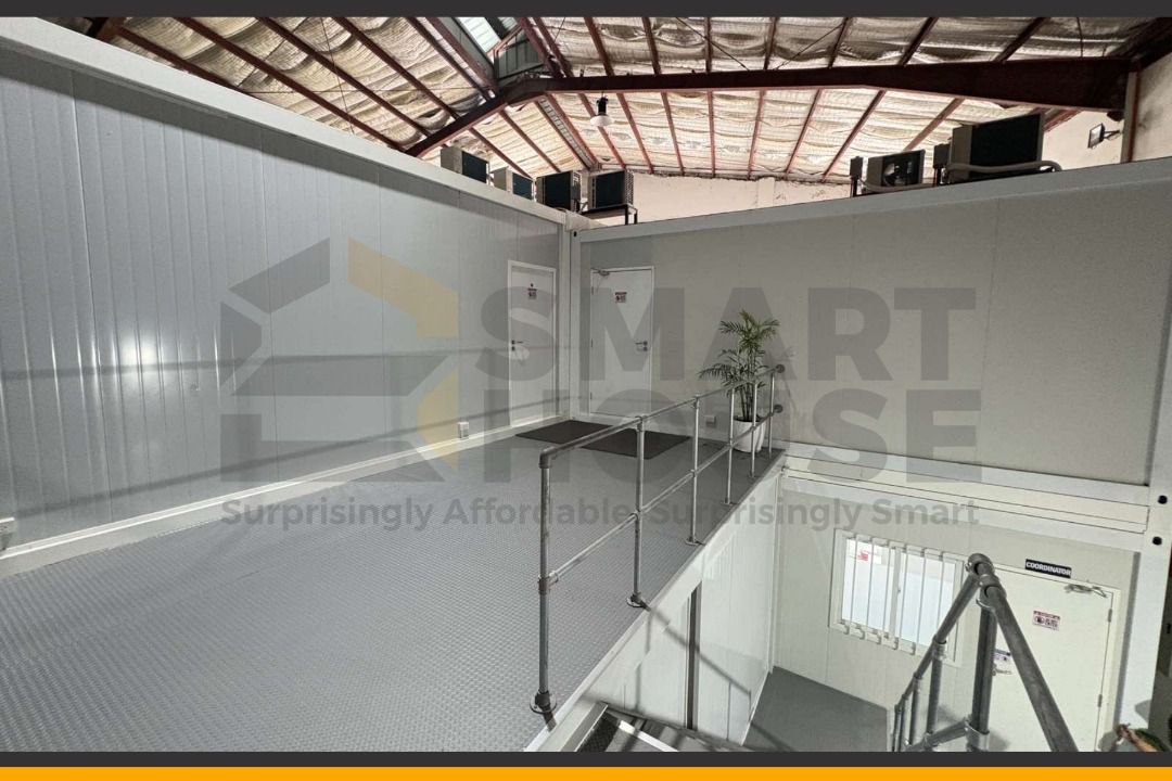 SMARTHOUSE PREFAB CONTAINER OFFICE PROJECT (Category: Construction & Building Materials) located in Quezon City. Submitted by Smarthouseph (Listing ID 1453886397, Image 3). Description: Ang office mo ang unang nakikita ng clients, investors, at future partners mo. Kaya gawin mo itong space na nagsasabing: "We mean business." With Smarthouse Prefab, you get a modern workspace that's built to impress and built to grow with your business. 🚀 Faster 