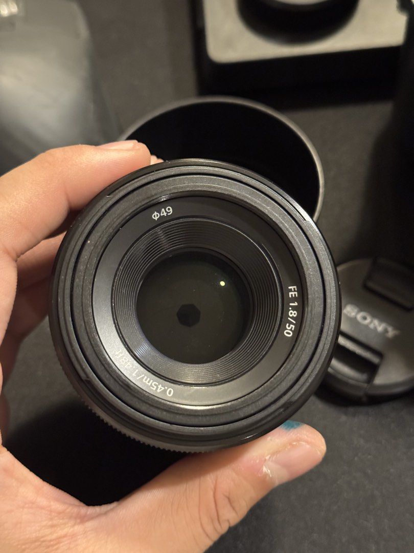 Sony 50mm F1.8 FE lens (Category: Lens & Kits) located in Quezon City. Submitted by bbo55 (Listing ID 1453930729, Image 2). Description: Selling: Sony FE 50mm F1.8 No issues. Still in great condition. No box RFS: Decluttering Willing to trade to ultrawide lens for Sony full frame or speedlight/strobe.