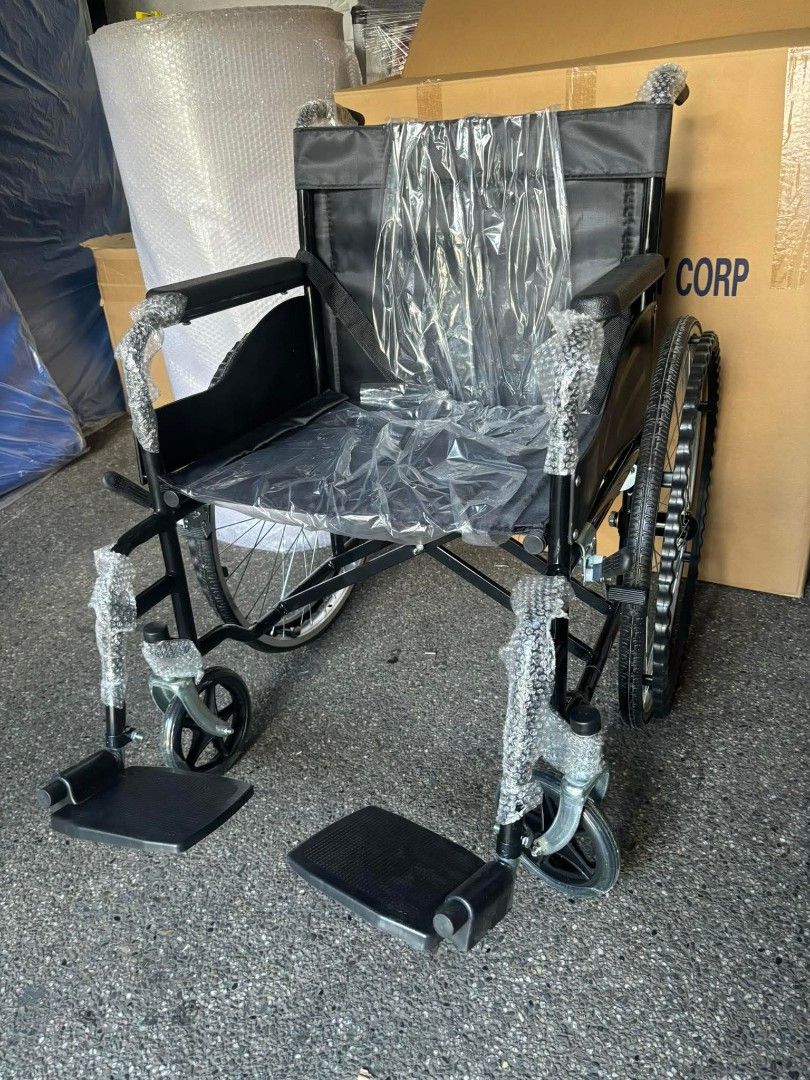 Standard wheelchair foldable (Category: Medical Supplies & Tools) located in Quezon City. Submitted by judaimedonlineshop23 (Listing ID 1453882394, Image 1). Description: Brandnew Pick up Deliver COD Gcash Or Bank upon deliver All Items Medical Supplies are Available Onhand We Ship Nationwide ✈️ Same day Delivery thru lalamove🚚 DM us for inquiries/orders Tell no. 7148 8527.
