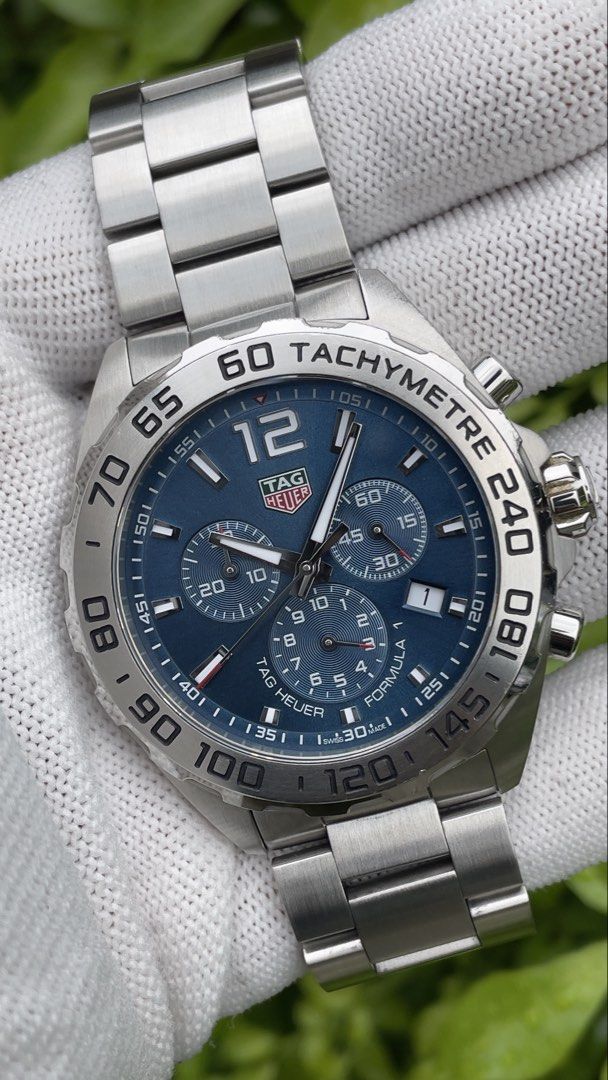 TAG Heuer F1 CAZ101K (Category: Men's Watches) located in Imus. Submitted by WellWatchesss (Listing ID 1453841778, Image 2). Description: TAG Heuer Formula 1 CAZ101K 43mm Quartz Chronograph Blue Dial Fixed Bezel Full Set With Receipt Year 2022.