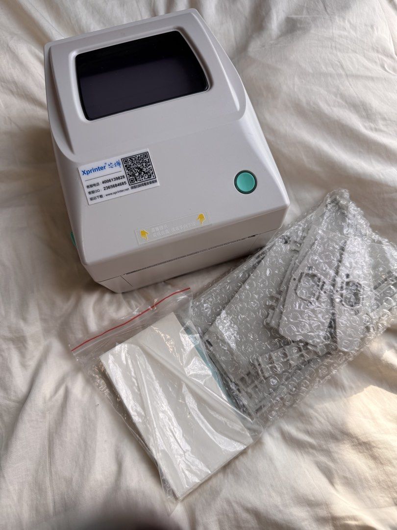 Thermal printer (Category: Printers, Scanners & Copiers) located in Singapore. Submitted by closetbyhope (Listing ID 1453909489, Image 1). Description: XPrinter- XP-420B Never used before, got it off another carouseller pretty much brand new. Full working condition, print labels seamlessly. Comes with thermal labels. Please note there is no Bluetooth you got to print from your laptop or computer. Self pick up at Canberra or delivery at $15.