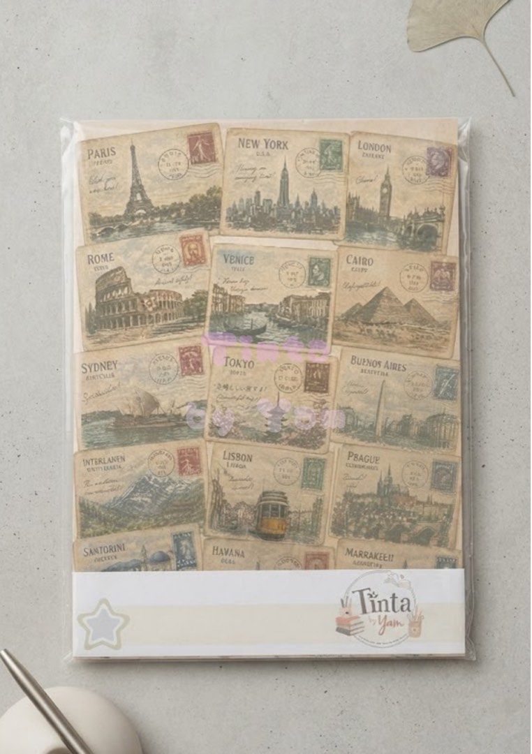 Vintage Travel Scrapbooking Paper (Category: Craft Supplies & Tools) located in Imus. Submitted by tinta_by_yam (Listing ID 1453856006, Image 1). Description: Made of 80gsm paper. 12 sheets Vintage Travel design. Perfect for scrapbooking and journals. More designs available. Available on bulk orders..