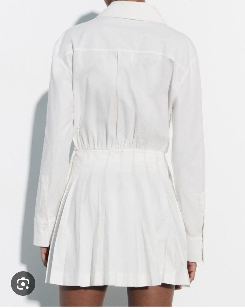 Zara box pleats tennis playsuit (Category: Rompers) located in Batangas. Submitted by micaelaul (Listing ID 1453842379, Image 3). Description: Super HQ Super HQ super HQ NO lawballing please ❣️ 32-34 bust 24-28 waist.