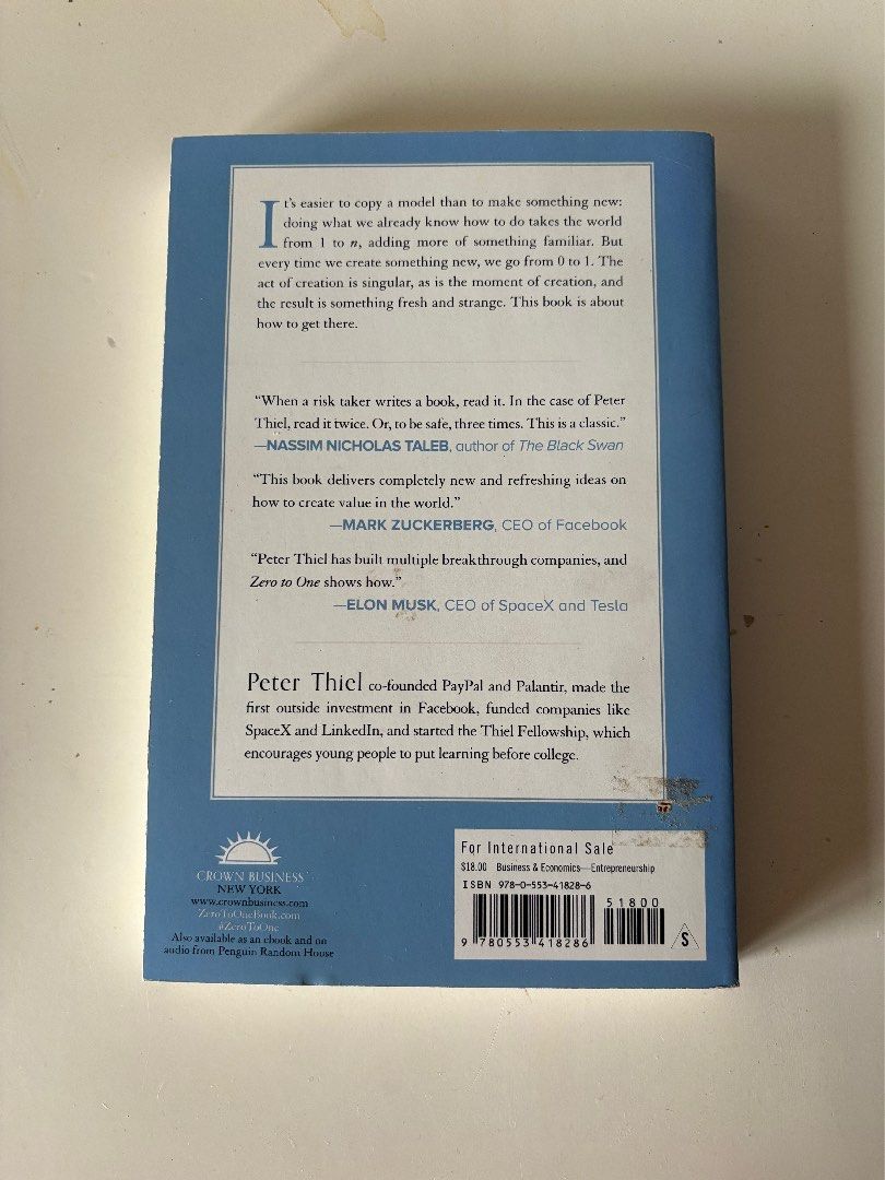 Zero To None - Peter Thiel (Category: Storybooks) located in Muntinlupa City. Submitted by inyadev (Listing ID 1453822781, Image 2). Description: Bought this from fullybooked .