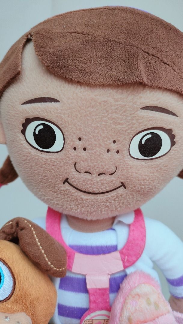 [3] Disney Junior Doc McStuffins Pet Vet plush set (Category: Plushies & Soft Toys) located in Taguig. Submitted by adopt.my.plush.ph (Listing ID 1454090957, Image 2). Description: Disney Junior Doc McStuffins plush toys, including Doc herself along with her pet vet animal friends Findo the dog and Whispers the pink cat. Dottie with her signature purple headband, pigtails, and toy stethoscope. *as is, WYSIWYG ‼️Photos have been uploaded for your 