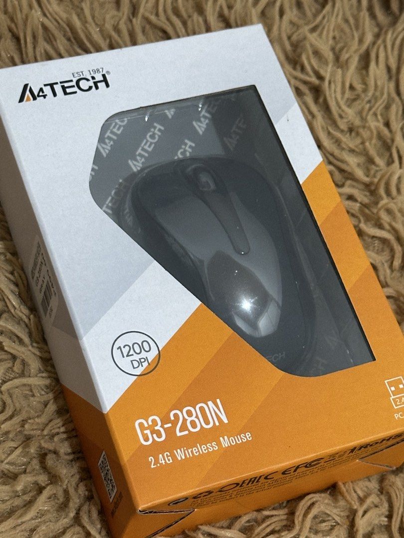 A4Tech 2.4 G wireless mouse (Category: Mouse & Mousepads) located in Manila. Submitted by tonette_sell (Listing ID 1454014694, Image 1). Description: A4TECH WIRELESS MOUSE G3-280N BRAND NEW ✅ with battery .