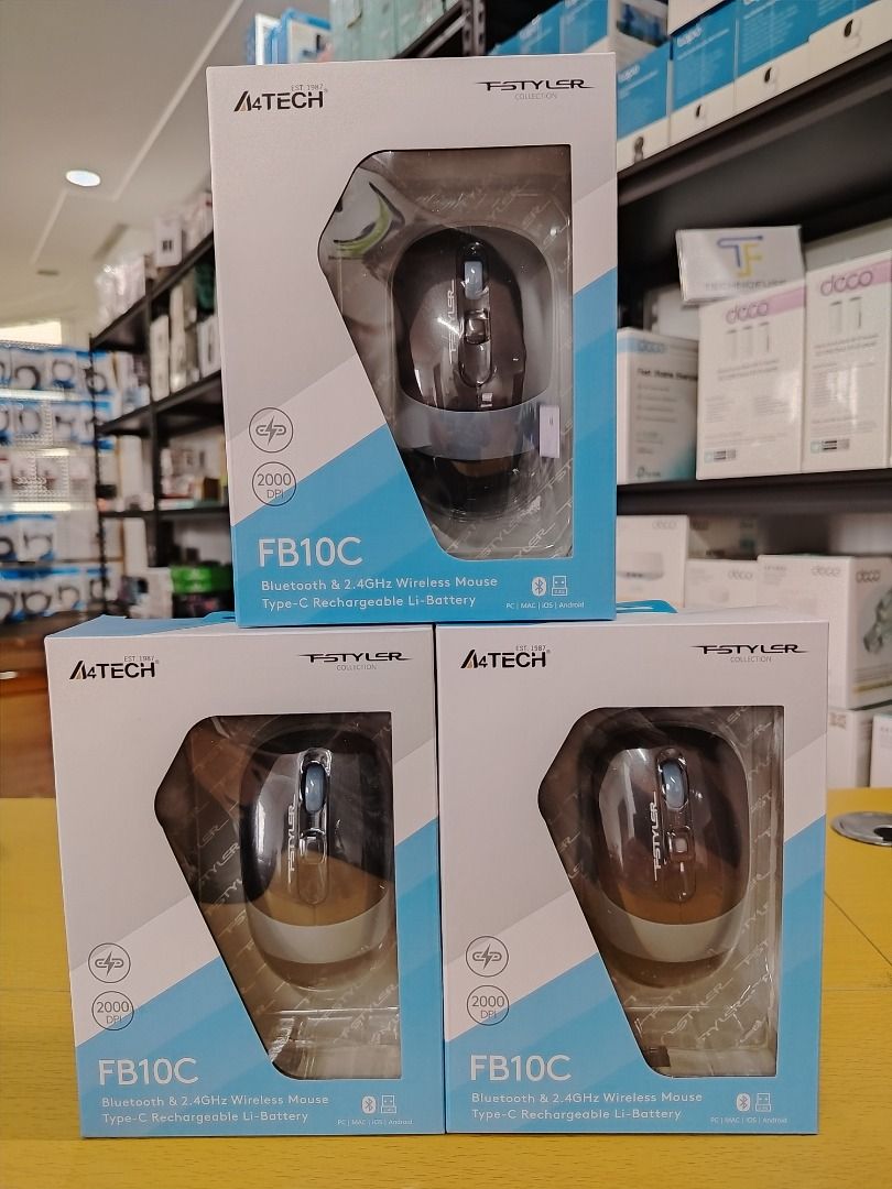 A4Tech FB10C Bluetooth & Wireless Rechargeable Mouse Ash Blue (Category: Mouse & Mousepads) located in Pasig City. Submitted by technofuseofficial (Listing ID 1454087093, Image 1). Description: A4Tech FB10C Bluetooth & Wireless Rechargeable Mouse Ash Blue Brand New and Original Items Store Location: 4F Unit 402, 604 Shaw Boulevard, Barangay Kapitolyo, Pasig City Same Day Delivery: - Lalamove delivery within Metro Manila - For walk-ins: Always PM 