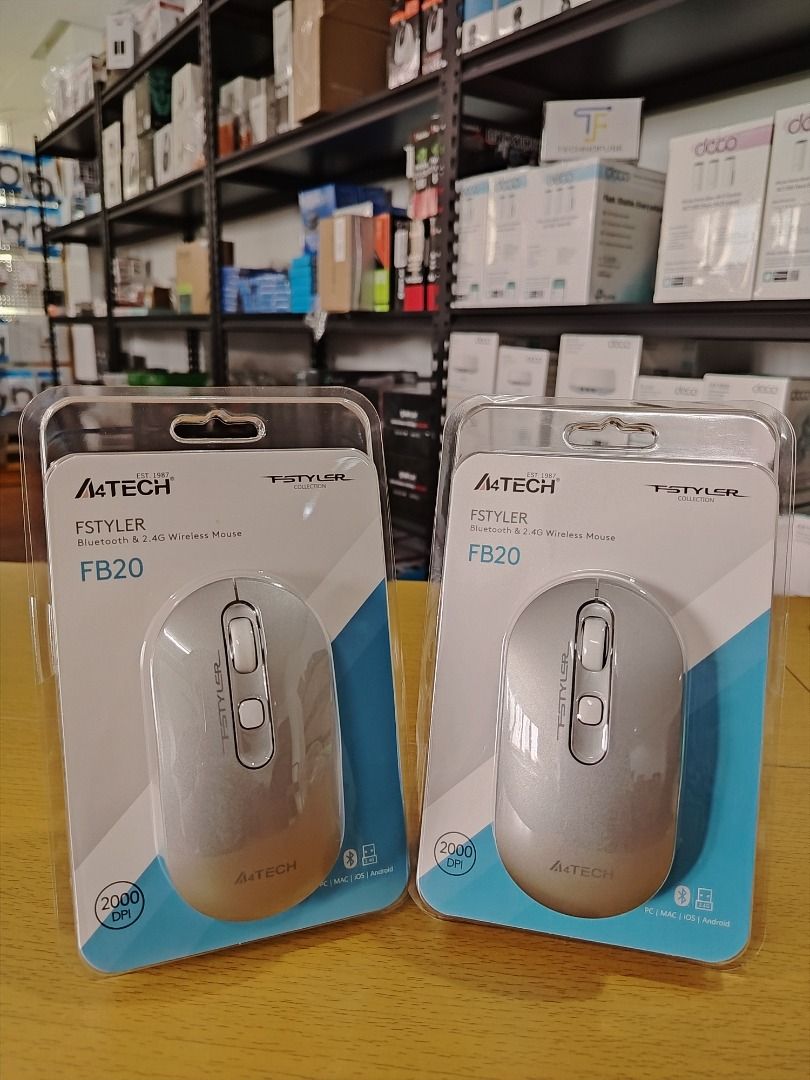 A4Tech FB20 Bluetooth & Wireless Mouse Stone Black Icy White (Category: Mouse & Mousepads) located in Pasig City. Submitted by technofuseofficial (Listing ID 1454086360, Image 2). Description: A4Tech FB20 Bluetooth & Wireless Mouse Stone Black Icy White Brand New and Original Items Store Location: 4F Unit 402, 604 Shaw Boulevard, Barangay Kapitolyo, Pasig City Same Day Delivery: - Lalamove delivery within Metro Manila - For walk-ins: Always PM fi