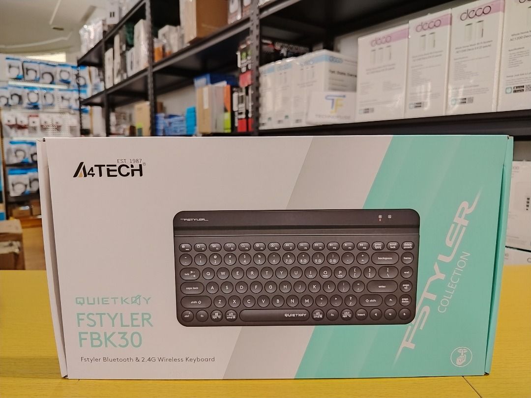 A4Tech FBK30 Fstyler Bluetooth & Wireless QuietKey Silent Compact Keyboard Black (Category: Computer Keyboard) located in Pasig City. Submitted by technofuseofficial (Listing ID 1454088207, Image 2). Description: A4Tech FBK30 Fstyler Bluetooth & Wireless QuietKey Silent Compact Keyboard Black Brand New and Original Items Store Location: 4F Unit 402, 604 Shaw Boulevard, Barangay Kapitolyo, Pasig City Same Day Delivery: - Lalamove delivery within M