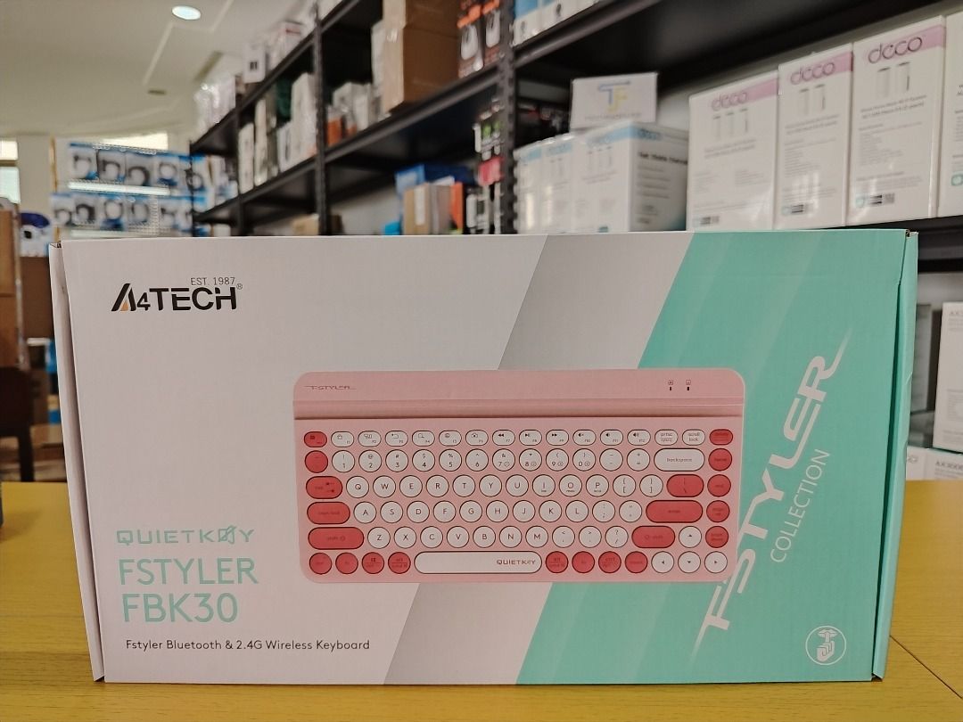 A4Tech FBK30 Fstyler Bluetooth & Wireless QuietKey Silent Compact Keyboard Raspberry (Category: Computer Keyboard) located in Pasig City. Submitted by technofuseofficial (Listing ID 1454089234, Image 2). Description: A4Tech FBK30 Fstyler Bluetooth & Wireless QuietKey Silent Compact Keyboard Raspberry Brand New and Original Items Store Location: 4F Unit 402, 604 Shaw Boulevard, Barangay Kapitolyo, Pasig City Same Day Delivery: - Lalamove delivery 