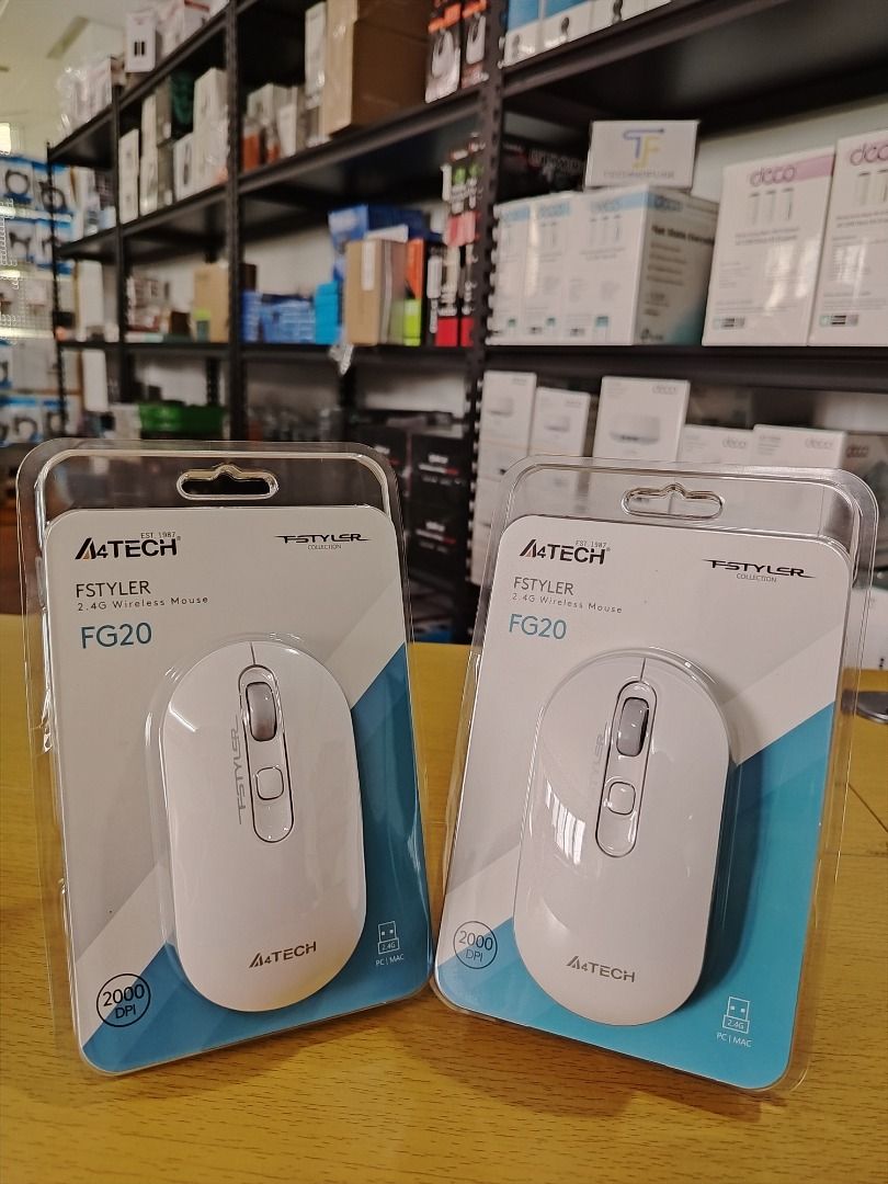 A4Tech FG20 Fstyler Wireless Mouse White (Category: Mouse & Mousepads) located in Pasig City. Submitted by technofuseofficial (Listing ID 1454086632, Image 2). Description: A4Tech FG20 Fstyler Wireless Mouse White Brand New and Original Items Store Location: 4F Unit 402, 604 Shaw Boulevard, Barangay Kapitolyo, Pasig City Same Day Delivery: - Lalamove delivery within Metro Manila - For walk-ins: Always PM first for item availability - We are also 