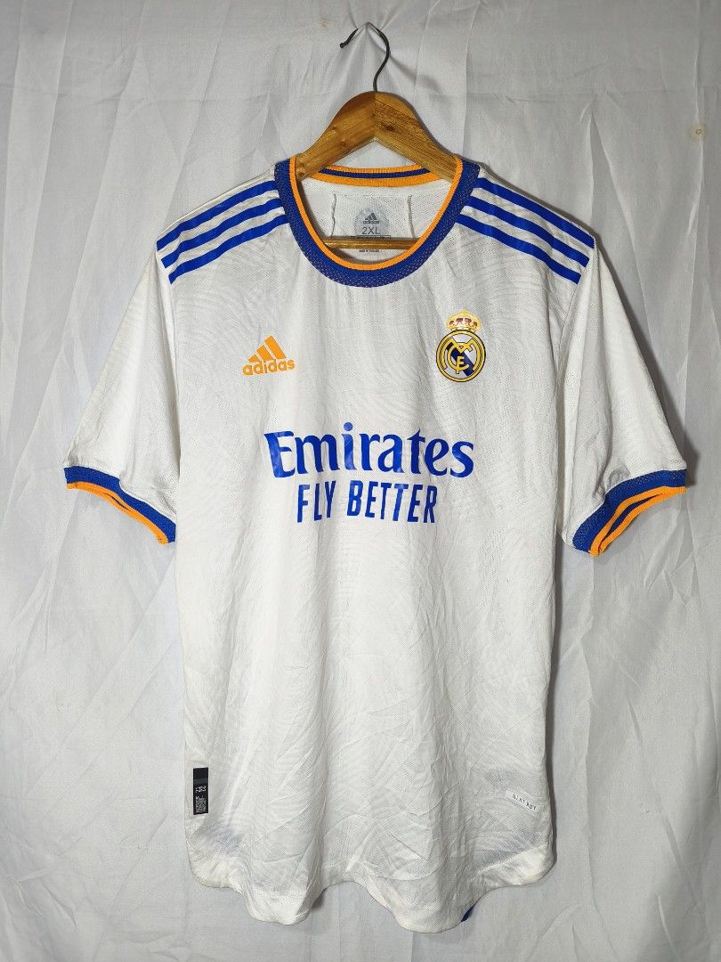Adidas Real Madrid Jersey (Category: Tshirts & Polo Shirts ) located in Cagayan de Oro. Submitted by smoothstyle (Listing ID 1454038522, Image 1). Description: Adidas Real Madrid Jersey Excellent condition 9.5/10 color rate Size Xxl Dimes: 21x29 Issue: Washable yellow stain.