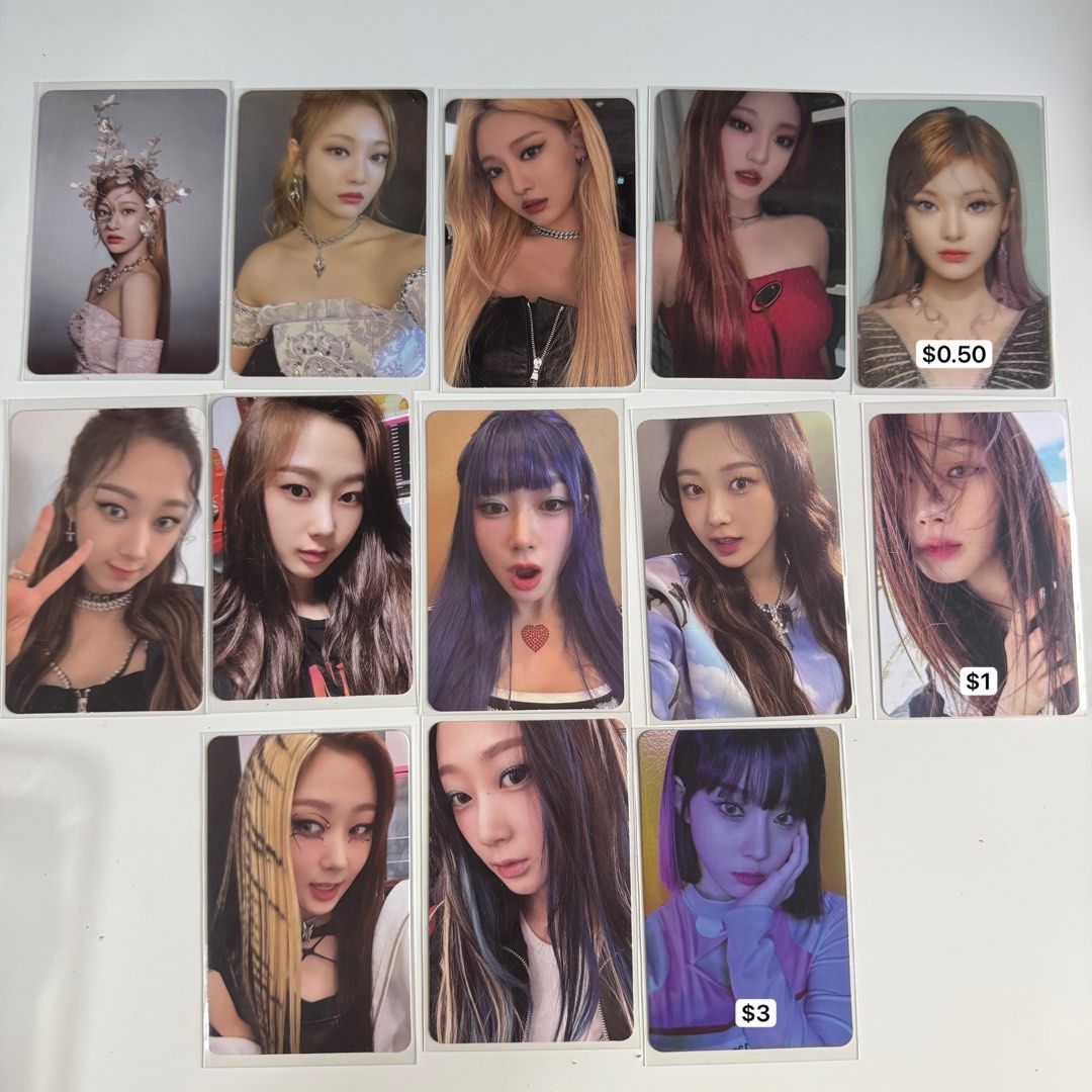 AESPA PHOTOCARDS (Category: K-Wave Merchandise) located in Singapore. Submitted by _kimdubus (Listing ID 1454095821, Image 1). Description: AESPA PHOTOCARDS NO NEGO $2 each unless stated winter pc hv defect (pm for vid condi) mailing +$2.50.