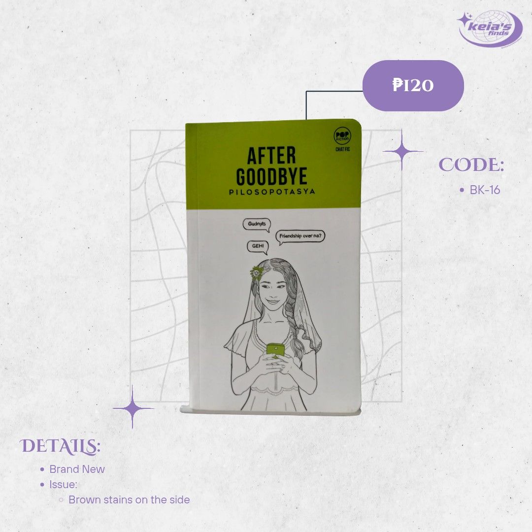 After Goodbye (Category: Storybooks) located in Marikina City. Submitted by keias_finds (Listing ID 1454110167, Image 1). Description: With brown stains Location: Marikina City .