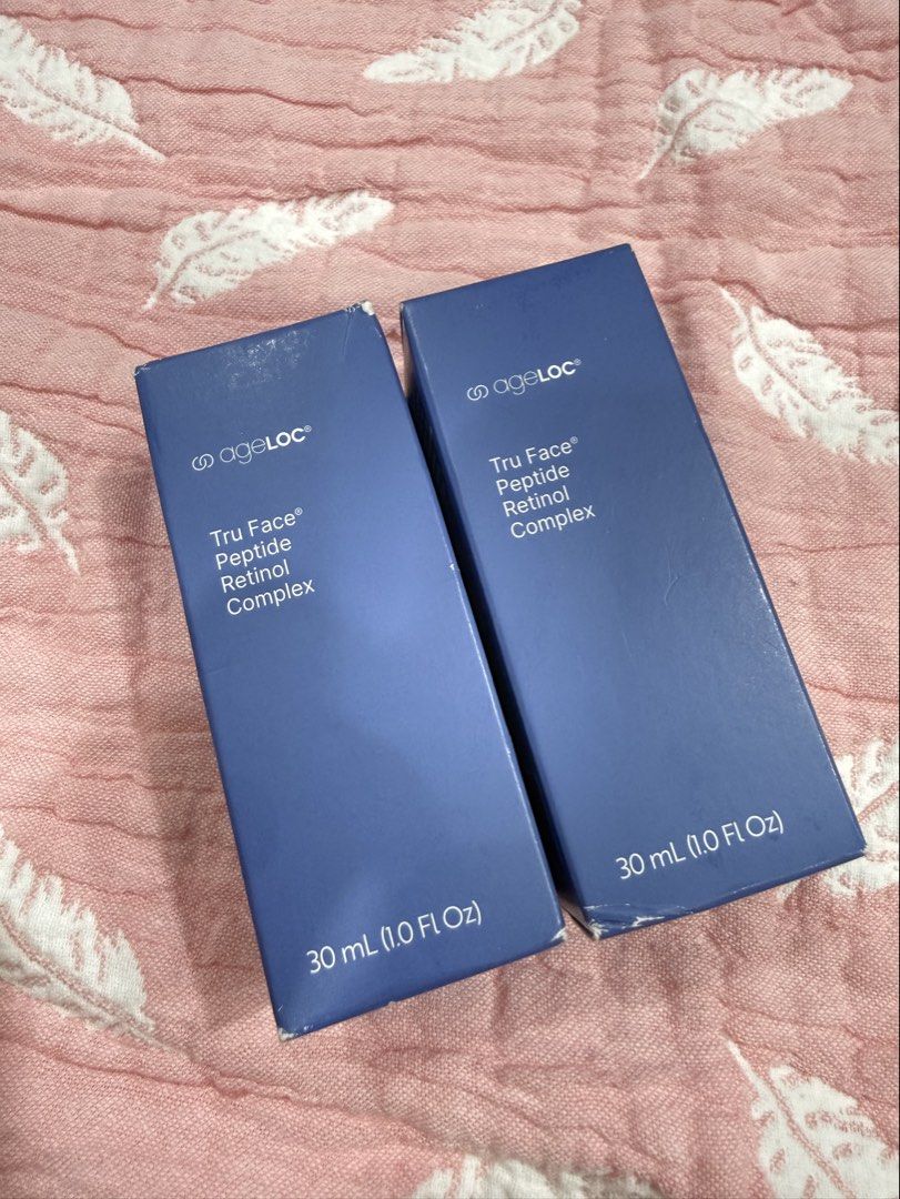 Ageloc Trueface Peptide Retinol Complex 30ml each Nu Skin (Category: Face Care) located in Quezon City. Submitted by beautycallph (Listing ID 1454105325, Image 1). Description: Originally priced at 6000 plus each only selling for 1500 expiry is on Sept 2026 A mild retinol.