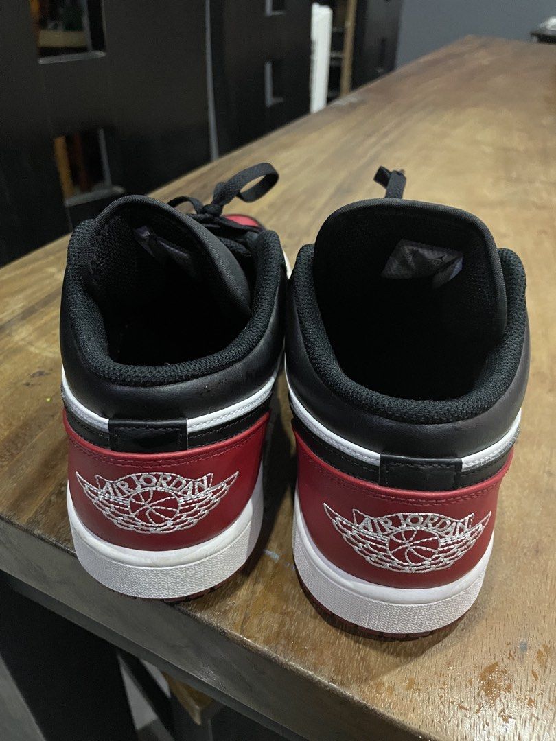 Air Jordan 1 Low "Bredtoe V2" (553558-161) (Category: Sneakers) located in Pasig City. Submitted by carlrd (Listing ID 1454128248, Image 3). Description: Selling my Nike Air Jordan 1 Low “Bred Toe V2” (Style Code: 553558-161). * ✅ 100% Authentic * ✅ Colorway: White / Black / Varsity Red * ✅ Style Code: 553558-161 * ✅ Good pre-owned condition * ✅ Clean pair with normal signs of use * ✅ No sole separation or major damage.
