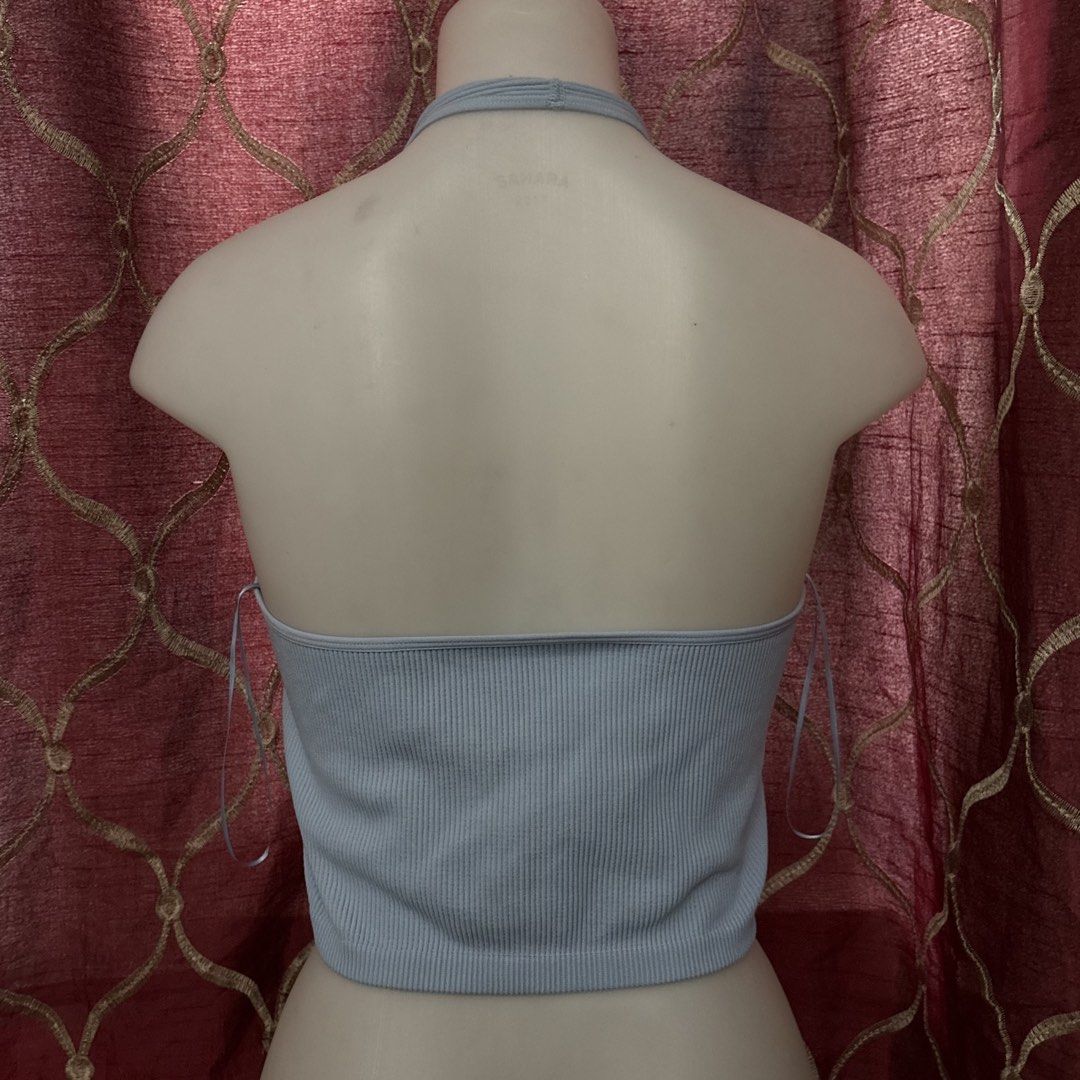 Anko Light Blue Ribbed Top (free for miners) (Category: Blouses) located in Manila. Submitted by weya_ (Listing ID 1454095623, Image 3). Description: issue: small hole.