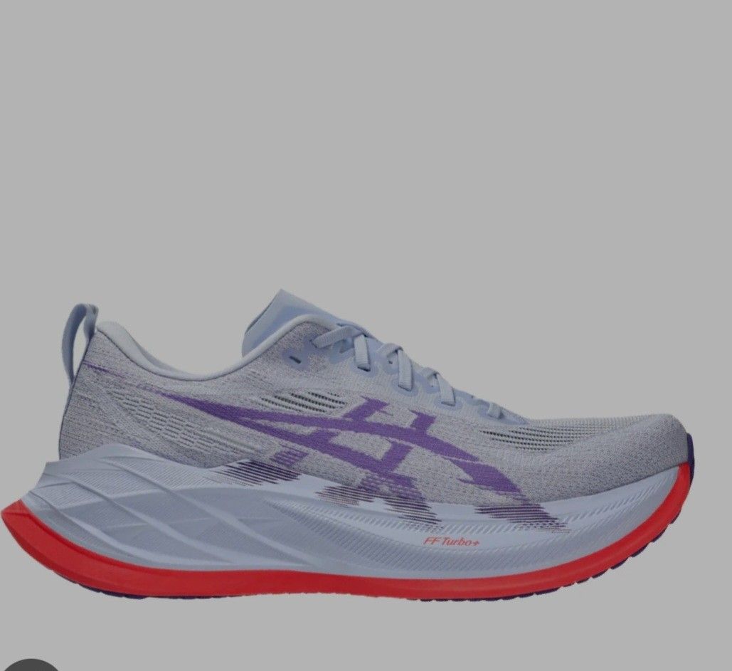 ASICS Superblast 2 Running Shoes Light Blue Purple (Category: Sneakers & Footwear) located in Manila. Submitted by blizzardstan (Listing ID 1454169368, Image 1). Description: - Light blue ASICS Novablast 3 running shoes - Features purple ASICS logo and accents - FF Turbo+ midsole for enhanced cushioning - Ideal for long running and everyday wear - Comfortable and stylish design size 26cm or womens 9.5 US and size 8US for mens message me for inter