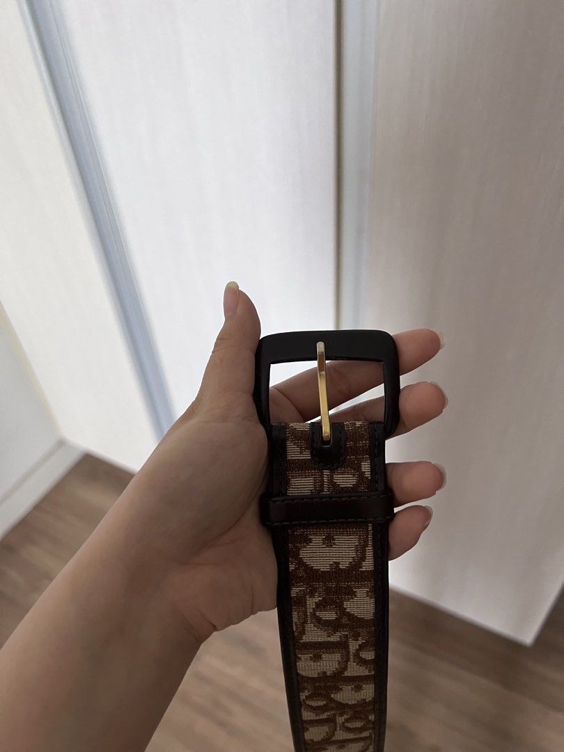 Authentic Christian Dior Trotter Y2K Belt Size 75 (Category: Belts) located in Manila. Submitted by ot7purple (Listing ID 1454028073, Image 3). Description: - Authentic Christian Dior belt - Size: 75 (fits small waist) - Signs of usage, slight fading on the buckle hardware as seen in the photos, otherwise excellent. -Negotiable for as long as it’s not a lowball offer. ❤️ ***Shipping fee not included. 📲IG: sofiajeneve.