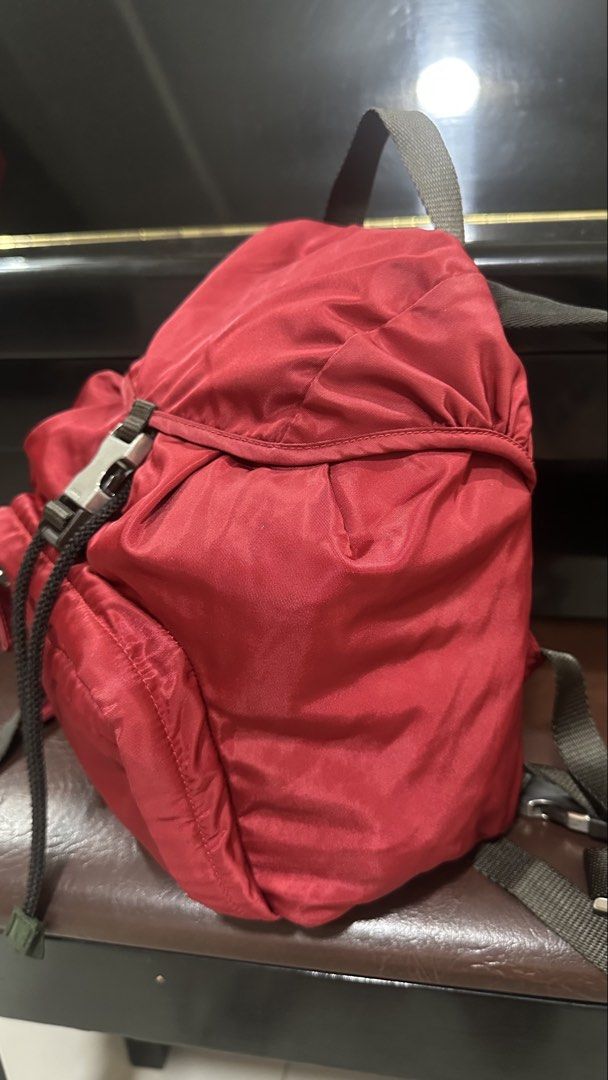 Authentic Prada Small Backpack (Category: Luxury Bags & Wallets) located in Las Pinas. Submitted by marshmallowmax (Listing ID 1454049473, Image 3). Description: Guaranteed Authentic! Excellent used! Minimal signs of usage no flaws With dustbag.